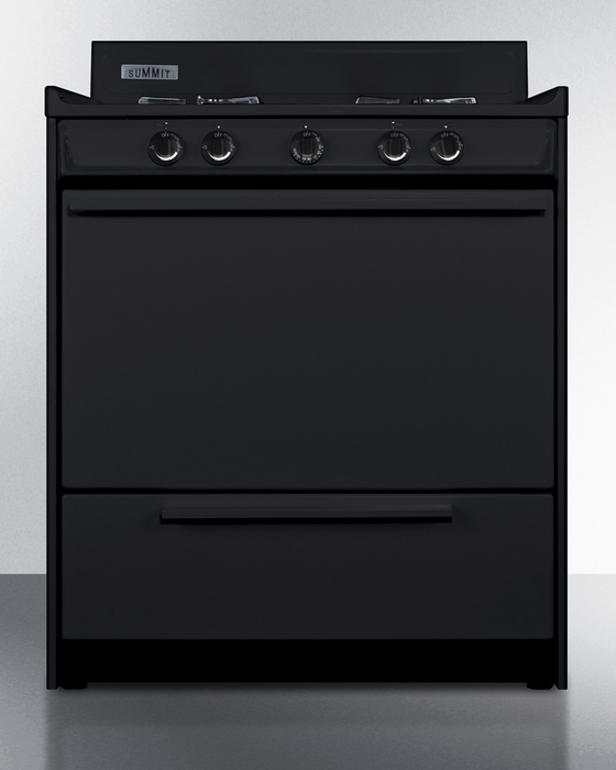 Summit 30" Wide Gas Range, Open Burners Refrigerator Accessories Summit Appliance