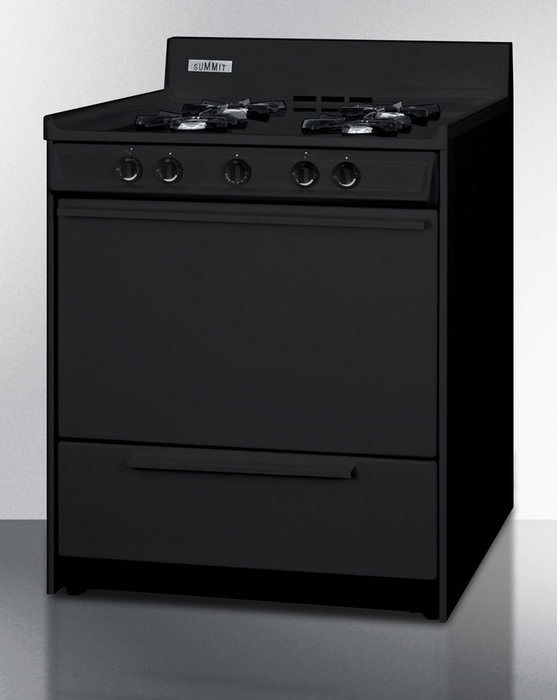 Summit 30" Wide Gas Range, Open Burners Refrigerator Accessories Summit Appliance