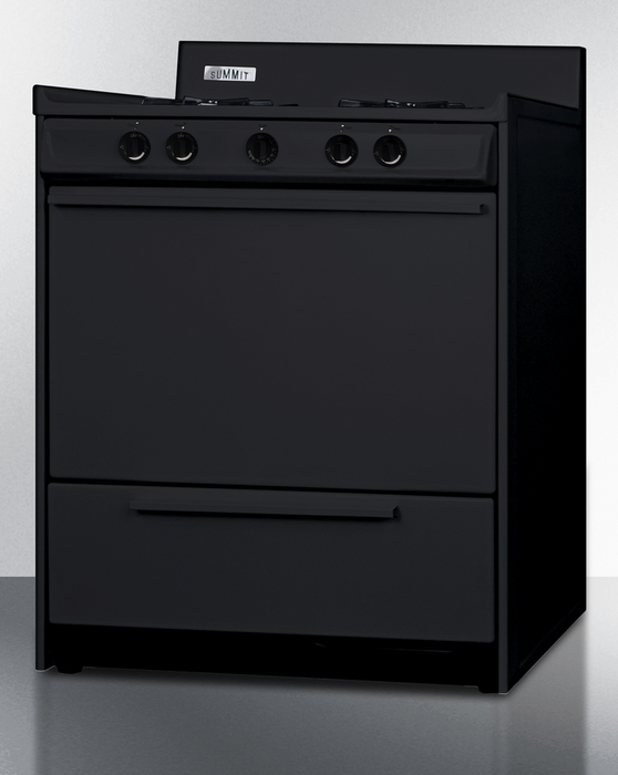 Summit 30" Wide Gas Range, Open Burners Refrigerator Accessories Summit Appliance