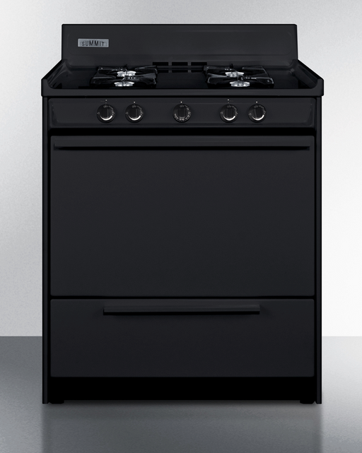 Summit 30" Wide Gas Range, Open Burners Refrigerator Accessories Summit Appliance