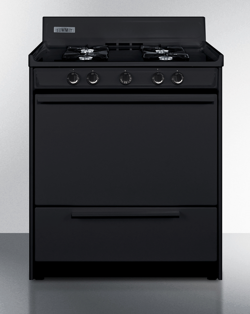 Summit 30" Wide Gas Range, Open Burners Refrigerator Accessories Summit Appliance   