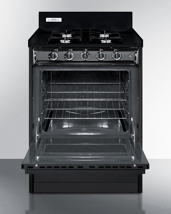 Summit 24" Wide Gas Range, Open Burners Refrigerator Accessories Summit Appliance