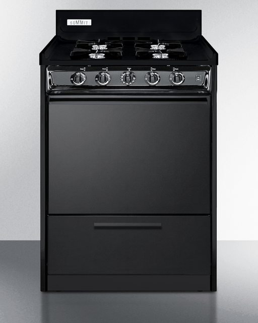 Summit 24" Wide Gas Range, Open Burners Refrigerator Accessories Summit Appliance