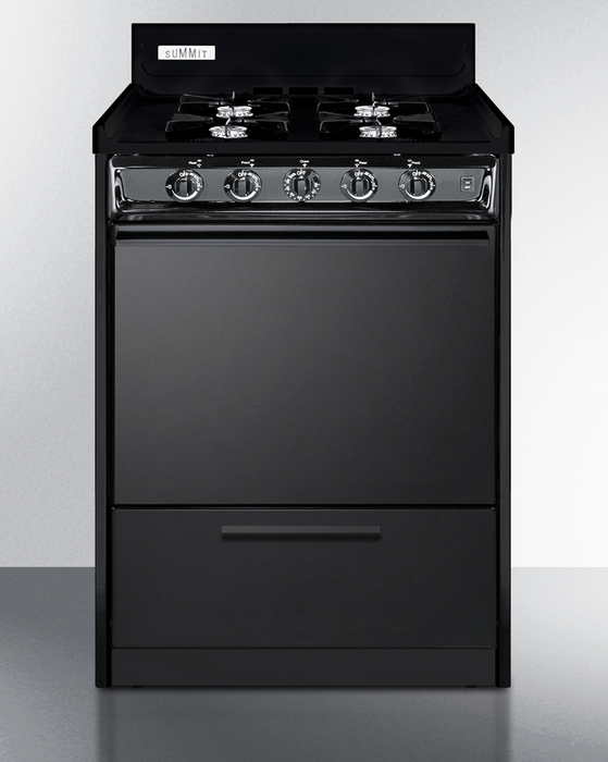 Summit 24" Wide Gas Range, Open Burners Refrigerator Accessories Summit Appliance