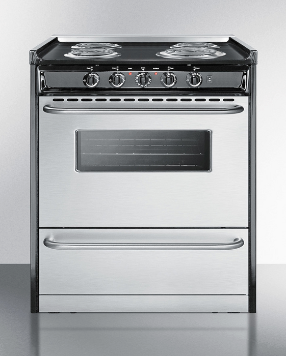 Summit 30" Wide Electric Coil Range Refrigerator Accessories Summit Appliance