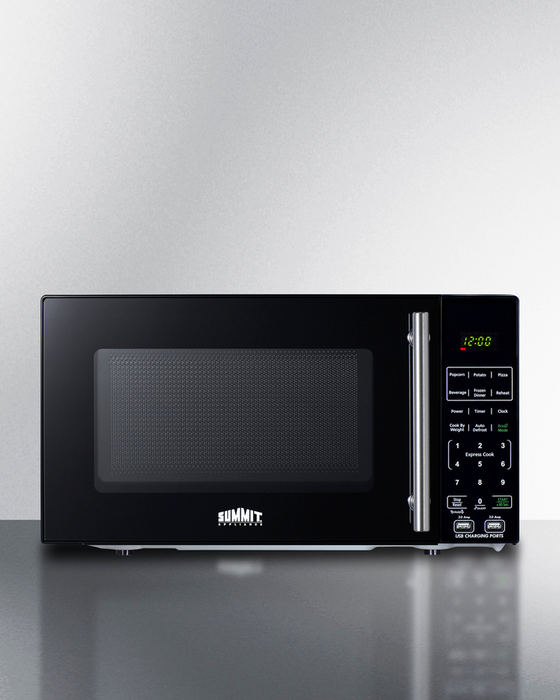 Summit Compact Microwave with USB Ports and Allocator Refrigerator Accessories Summit Appliance