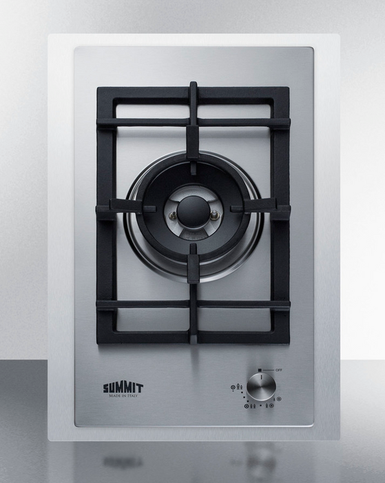 Summit 15" Wide 1-Burner Gas Cooktop In Stainless Steel Refrigerator Accessories Summit Appliance
