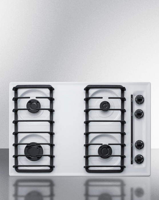 Summit 30" Wide 4-Burner Gas Cooktop Refrigerator Accessories Summit Appliance