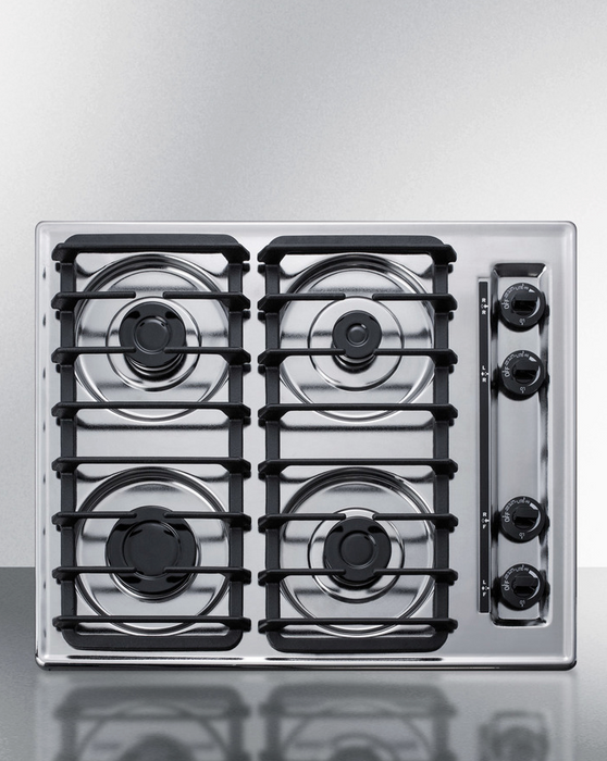 Summit 24" Wide 4-Burner Gas Cooktop Refrigerator Accessories Summit Appliance