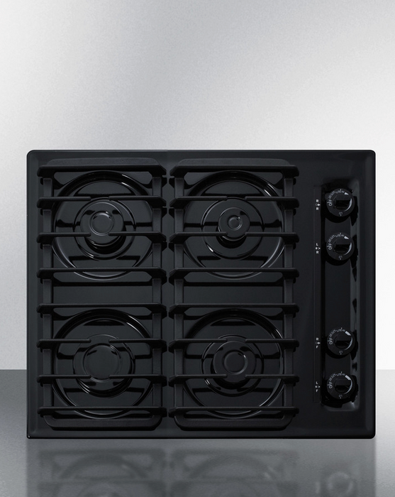 Summit 24" Wide 4-Burner Gas Cooktop Refrigerator Accessories Summit Appliance