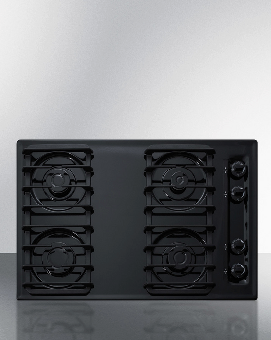 Summit 30" Wide 4-Burner Gas Cooktop Refrigerator Accessories Summit Appliance