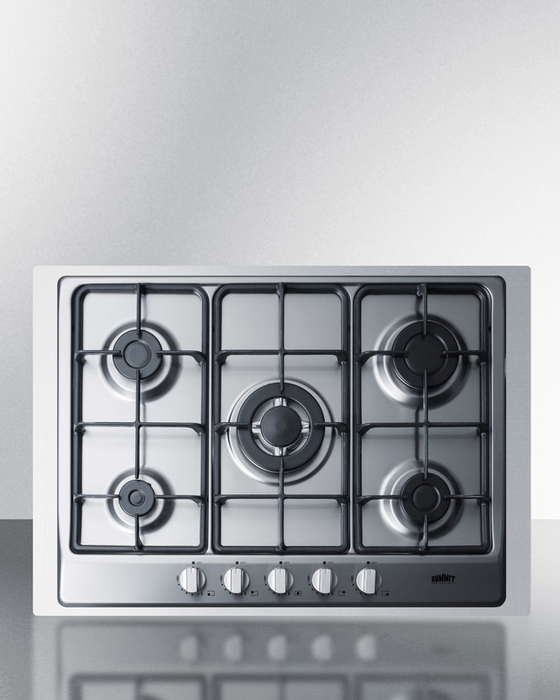 Summit 30" Wide 5-Burner Gas Cooktop Refrigerator Accessories Summit Appliance