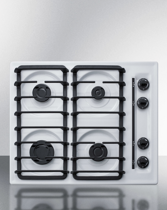 Summit 24" Wide 4-Burner Gas Cooktop Refrigerator Accessories Summit Appliance