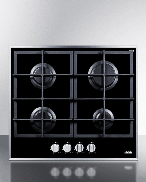 Summit 24" Wide 4-Burner Gas Cooktop Refrigerator Accessories Summit Appliance
