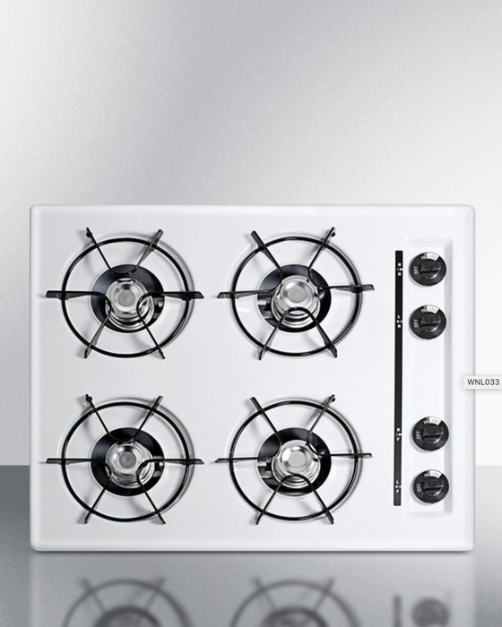 Summit 24" Wide 4-Burner Gas Cooktop Refrigerator Accessories Summit Appliance