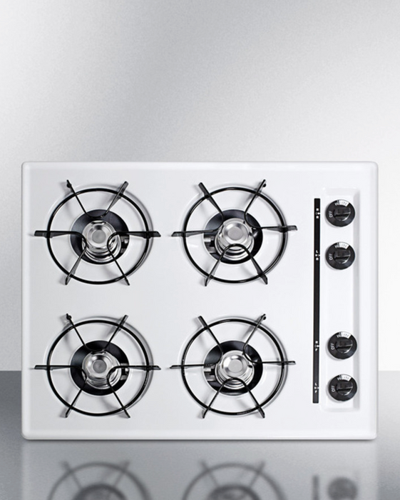 Summit 24" Wide 4-Burner Gas Cooktop Refrigerator Accessories Summit Appliance