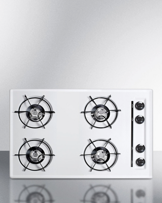 Summit 30" Wide 4-Burner Gas Cooktop Refrigerator Accessories Summit Appliance