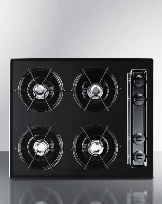 Summit 24" Wide 4-Burner Gas Cooktop Refrigerator Accessories Summit Appliance