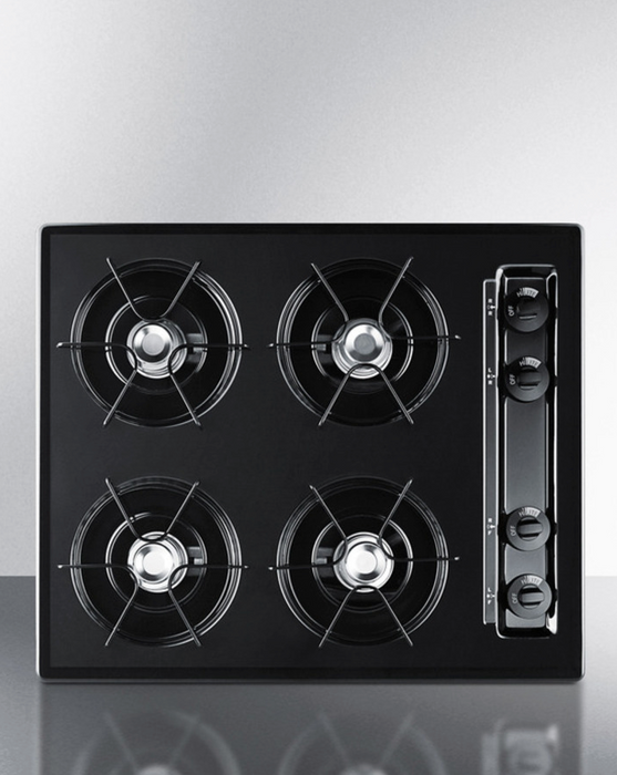 Summit 24" Wide 4-Burner Gas Cooktop Refrigerator Accessories Summit Appliance