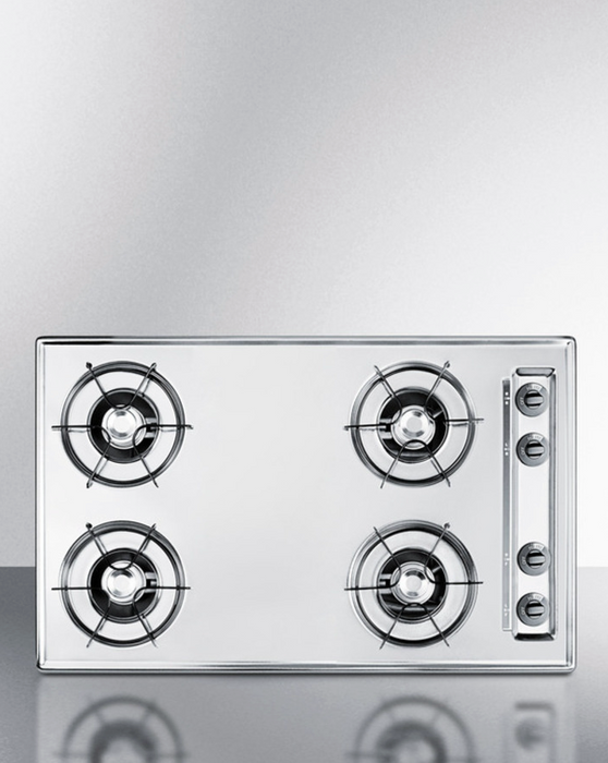 Summit 30" Wide 4-Burner Gas Cooktop Refrigerator Accessories Summit Appliance