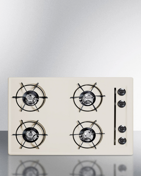 Summit 30" Wide 4-Burner Gas Cooktop Refrigerator Accessories Summit Appliance