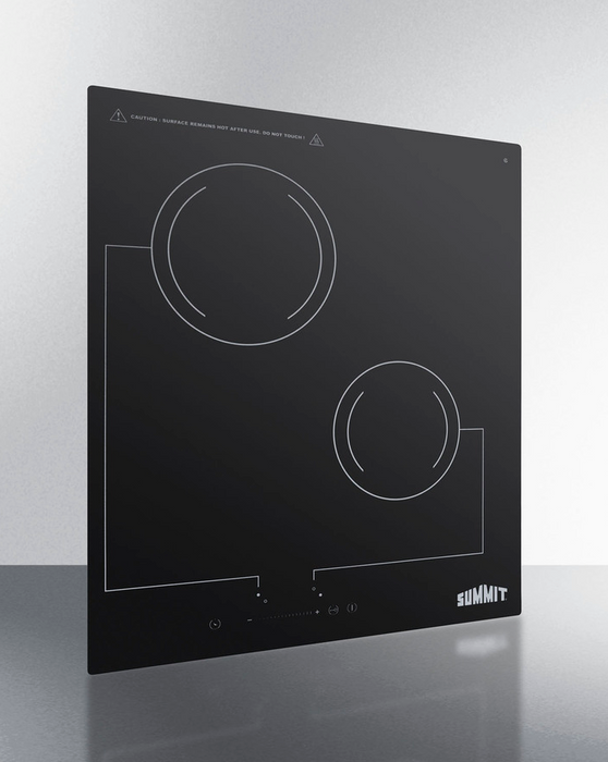 Summit 18" Wide 220V 2-Burner Radiant Cooktop Refrigerator Accessories Summit Appliance