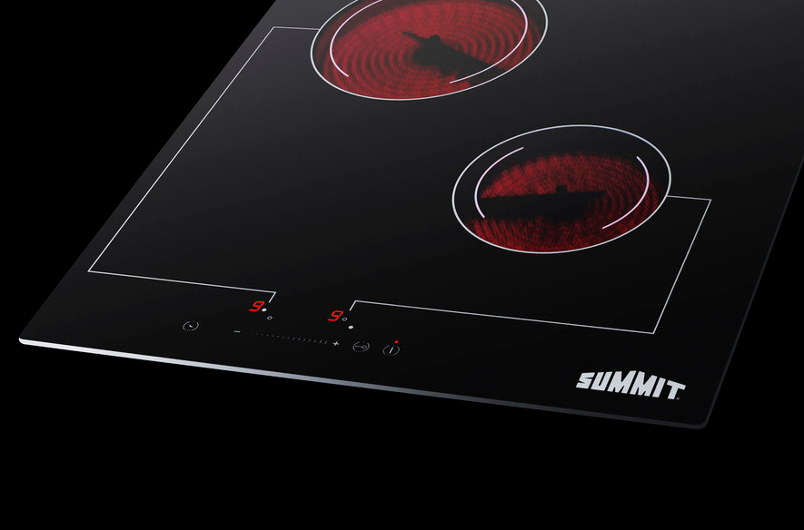 Summit 18" Wide 220V 2-Burner Radiant Cooktop Refrigerator Accessories Summit Appliance