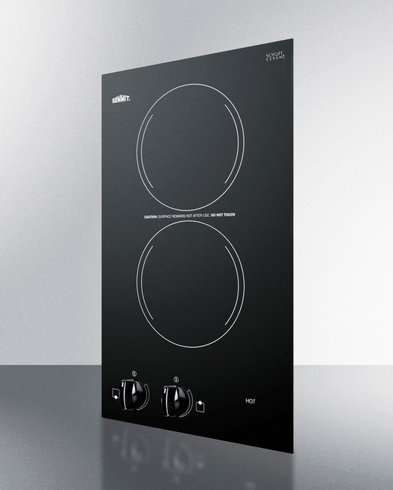 Summit 12" Wide 230V 2-Burner Radiant Cooktop Refrigerator Accessories Summit Appliance