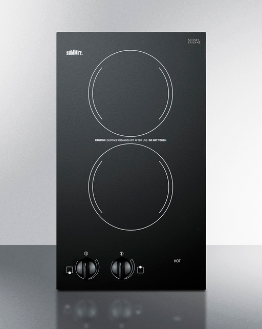 Summit 12" Wide 230V 2-Burner Radiant Cooktop Refrigerator Accessories Summit Appliance