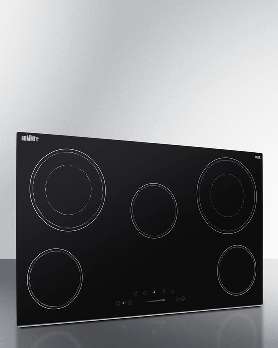 Summit 36" Wide 208-240V 5-Burner Radiant Cooktop Refrigerator Accessories Summit Appliance