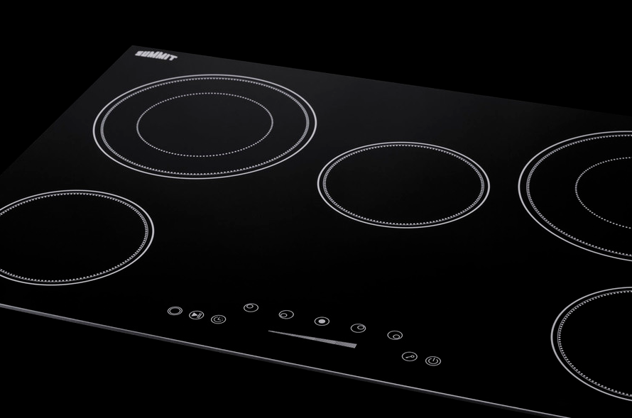 Summit 36" Wide 208-240V 5-Burner Radiant Cooktop Refrigerator Accessories Summit Appliance