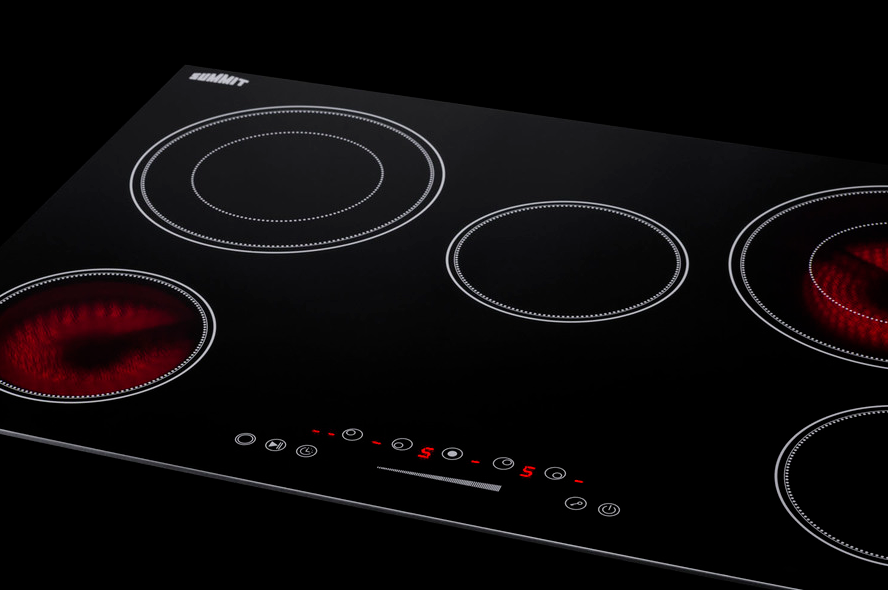 Summit 36" Wide 208-240V 5-Burner Radiant Cooktop Refrigerator Accessories Summit Appliance