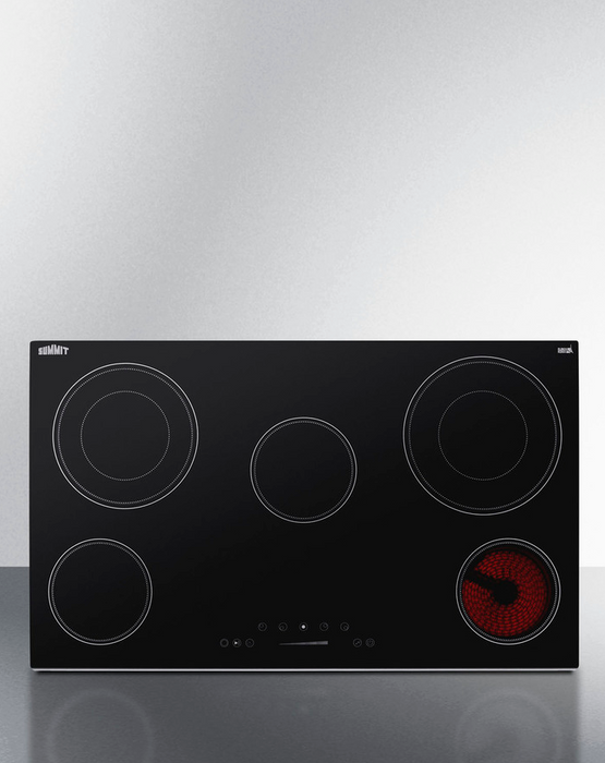 Summit 36" Wide 208-240V 5-Burner Radiant Cooktop Refrigerator Accessories Summit Appliance
