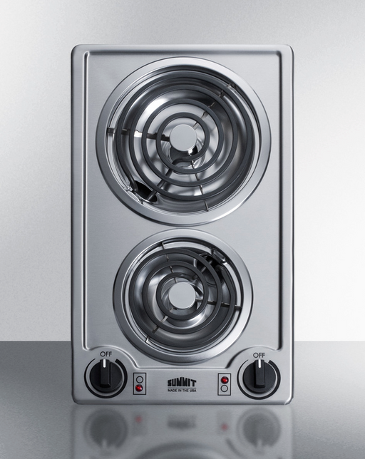 Summit 12" Wide 230V 2-Burner Coil Cooktop Refrigerator Accessories Summit Appliance