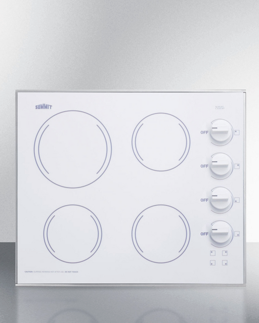 Summit 24" Wide 230V 4-Burner Radiant Cooktop Refrigerator Accessories Summit Appliance