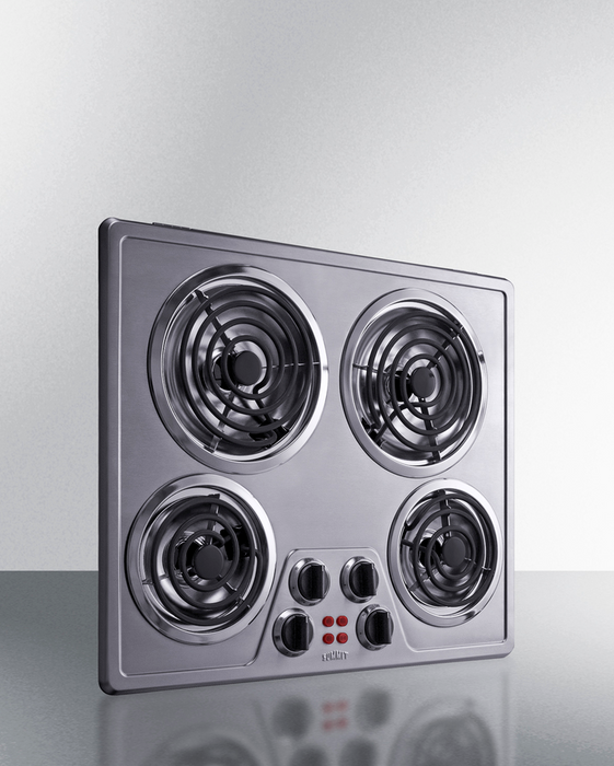 Summit 24" Wide 240V 4-Burner Coil Cooktop Refrigerator Accessories Summit Appliance