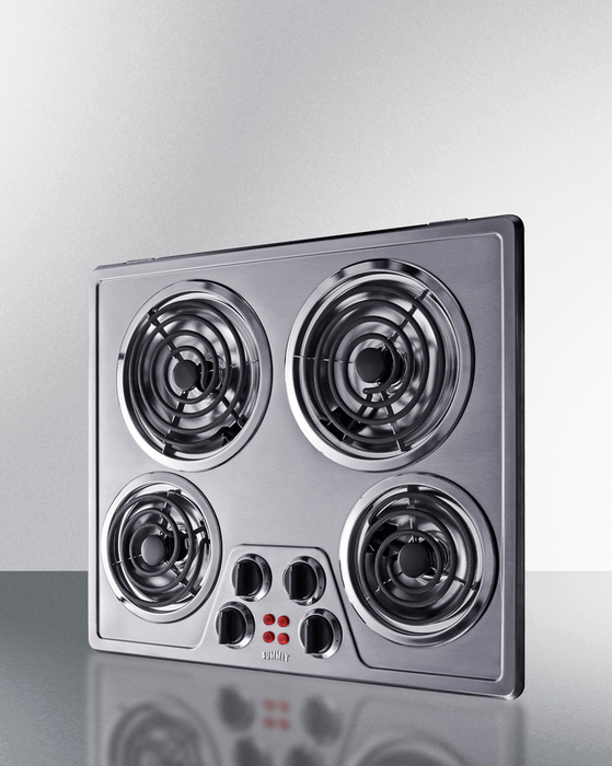 Summit 24" Wide 240V 4-Burner Coil Cooktop Refrigerator Accessories Summit Appliance
