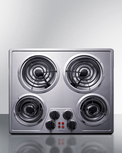 Summit 24" Wide 240V 4-Burner Coil Cooktop Refrigerator Accessories Summit Appliance