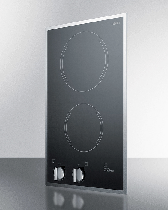 Summit 12" Wide 220/240V 2-Burner Radiant Cooktop Refrigerator Accessories Summit Appliance
