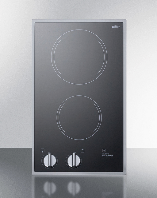 Summit 12" Wide 220/240V 2-Burner Radiant Cooktop Refrigerator Accessories Summit Appliance