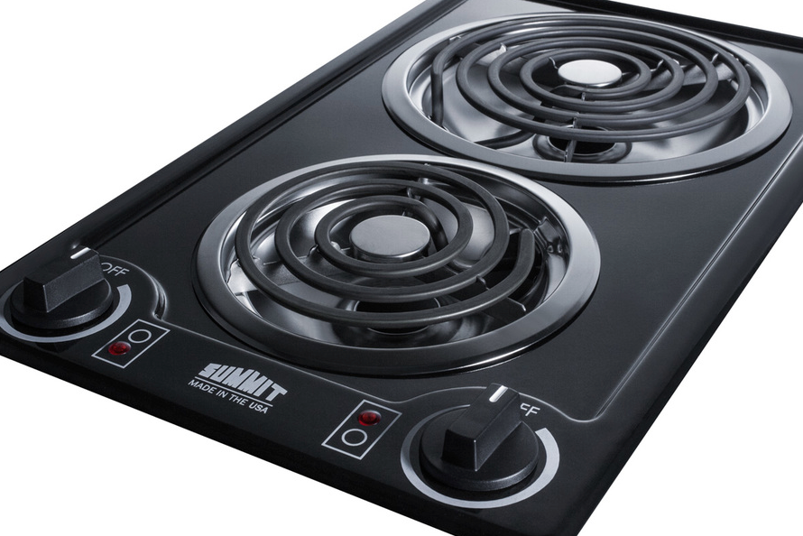 Summit 12" Wide 115V 2-Burner Coil Cooktop Refrigerator Accessories Summit Appliance