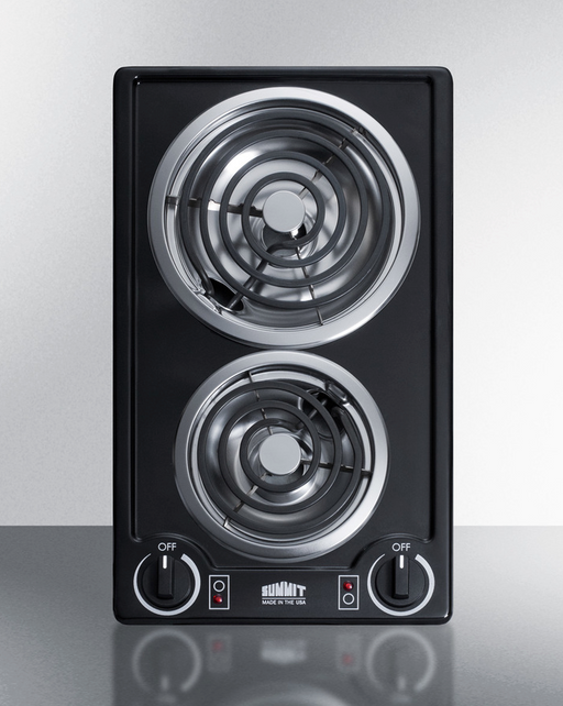 Summit 12" Wide 115V 2-Burner Coil Cooktop Refrigerator Accessories Summit Appliance