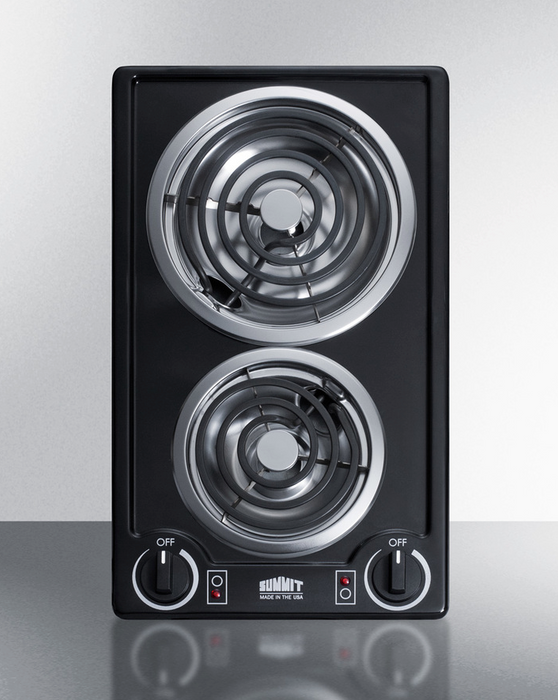 Summit 12" Wide 115V 2-Burner Coil Cooktop Refrigerator Accessories Summit Appliance