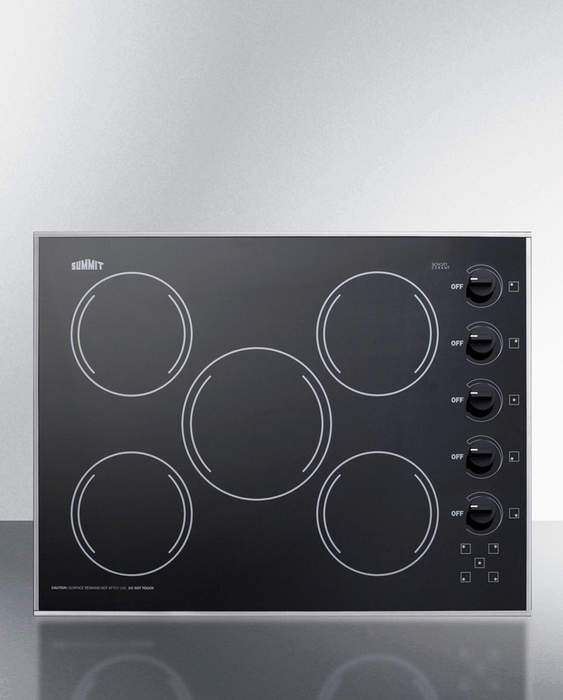 Summit 27" Wide 230V 5-Burner Radiant Cooktop Refrigerator Accessories Summit Appliance