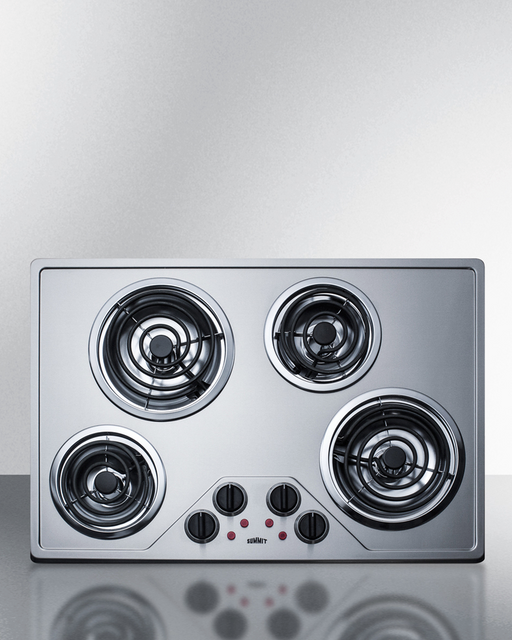 Summit 30" Wide 230V 4-Burner Coil Cooktop Refrigerator Accessories Summit Appliance