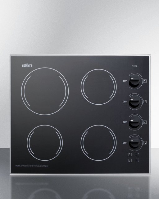 Summit 24" Wide 230V 4-Burner Radiant Cooktop Refrigerator Accessories Summit Appliance