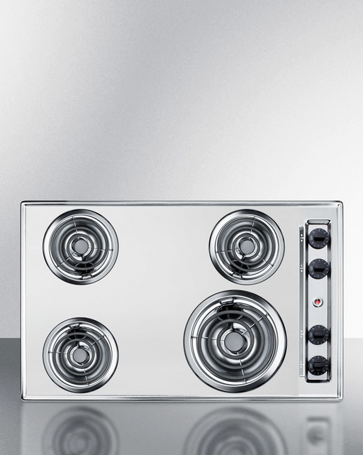 Summit 30" Wide 230V 4-Burner Coil Cooktop Refrigerator Accessories Summit Appliance