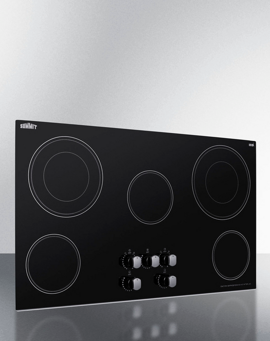 Summit 36" Wide 208-240V 5-Burner Radiant Cooktop Refrigerator Accessories Summit Appliance