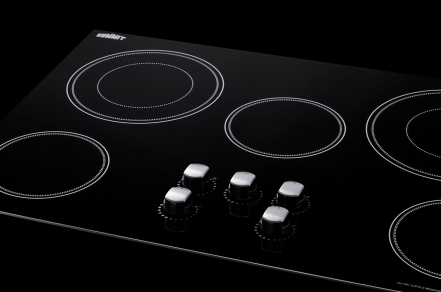 Summit 36" Wide 208-240V 5-Burner Radiant Cooktop Refrigerator Accessories Summit Appliance