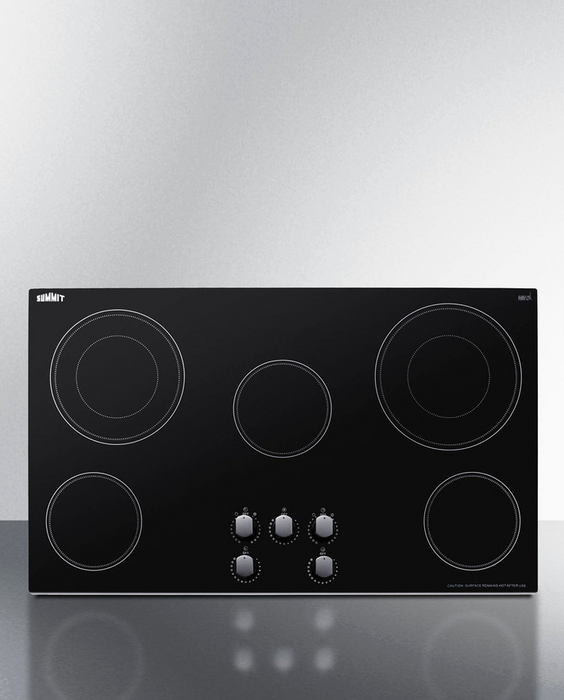 Summit 36" Wide 208-240V 5-Burner Radiant Cooktop Refrigerator Accessories Summit Appliance